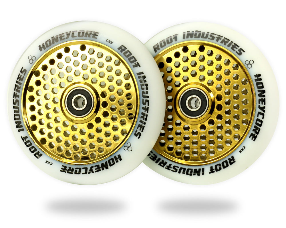 Root Industries Honeycore Wheels 110mm - White/Gold