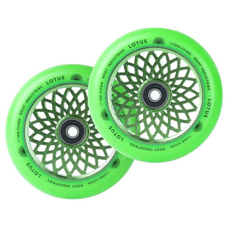 Root Industries Lotus Wheels 110mm - Green/Green
