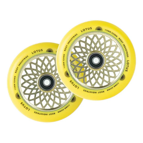 Root Industries Lotus Wheels 110mm - Yellow/Yellow